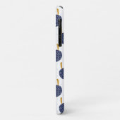 Navy Blue Abstract Flying Bomb Fruit Pattern Case-Mate iPhone Case (Achterkant/links)