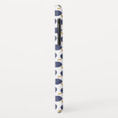 Navy Blue Abstract Flying Bomb Fruit Pattern Case-Mate iPhone Case (Achterkant/links)