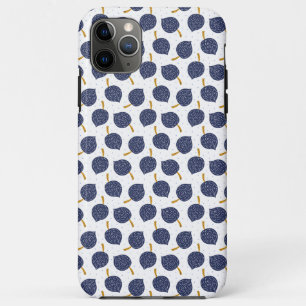Navy Blue Abstract Flying Bomb Fruit Pattern iPhone 11 Pro Max Hoesje