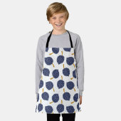 Navy Blue Abstract Flying Bomb Fruit Pattern Schort (Gedragen)