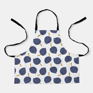 Navy Blue Abstract Flying Bomb Fruit Pattern Schort