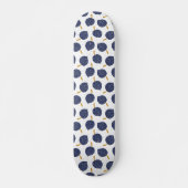 Navy Blue Abstract Flying Bomb Fruit Pattern Skateboard (Voorkant)