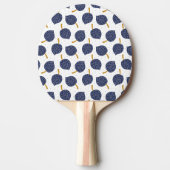 Navy Blue Abstract Flying Bomb Fruit Pattern Tafeltennisbatje (Voorkant)