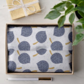 Navy Blue Abstract Flying Bomb Fruit Pattern Tissuepapier (Geschenk)