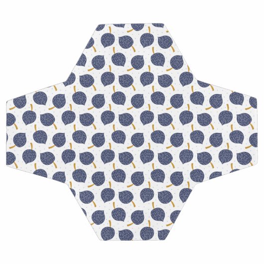 Navy Blue Abstract Flying Bomb Fruit Pattern Voetbal (Enkel)