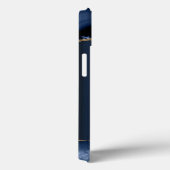 Navy blue abstract Hoesje-Mate iPhone Case (Achterkant / Rechts)