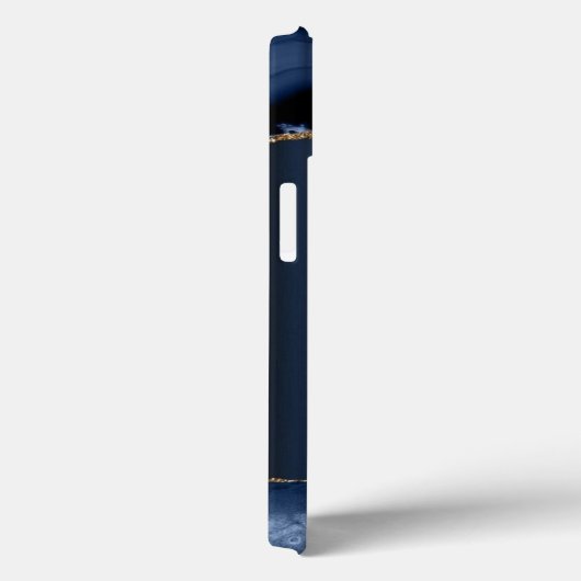 Navy blue abstract Hoesje-Mate iPhone Case (Achterkant / Rechts)