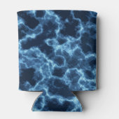 Navy Blue Abstract Pattern Blikjeskoeler (Achterkant)