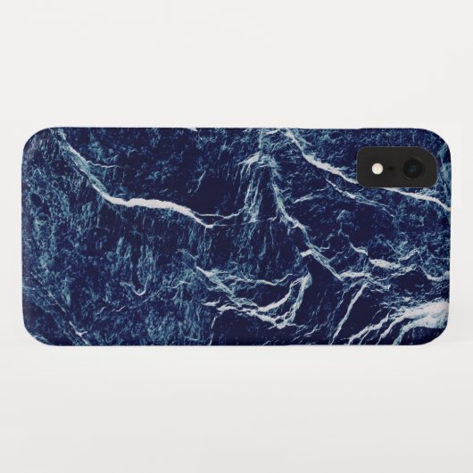 Navy Blue Abstract Pattern Case-Mate iPhone Case (Achterkant (horizontaal))