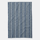 Navy Blue Abstract Pattern Theedoek (Verticaal)