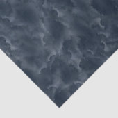 Navy Blue Abstracte Waterverf Stain Elegant Chic Tissuepapier (Detail)