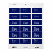 Navy Blue Adres Sticker (Full Sheet)