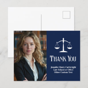Navy Blue Advocaat Kantoor Aangepaste Jurist Bedan Briefkaart