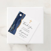 Navy Blue Agaat bevestiging Dank u Bedankjes Labels (In situ)