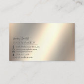 Navy blue agate geode chic Gold metallic Visitekaartje (Achterkant)