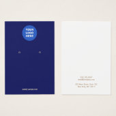 Navy Blue Ajouter votre logo Écran d'oreille (Devant & derrière)