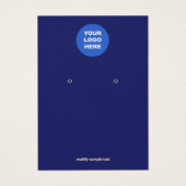 Navy Blue Ajouter votre logo Écran d'oreille (Devant)