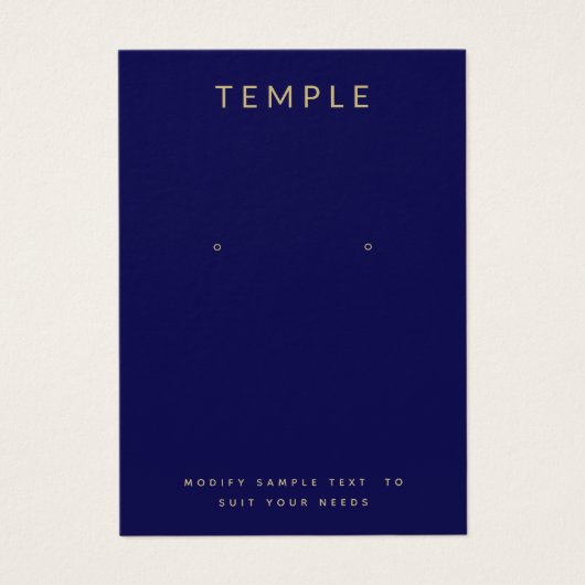 Navy Blue Ajoutez votre logo Carte d'affichage d'o (Devant)