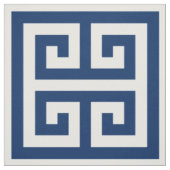 Navy Blue Alternating Square Greek Key Pattern Stof (Swatch)