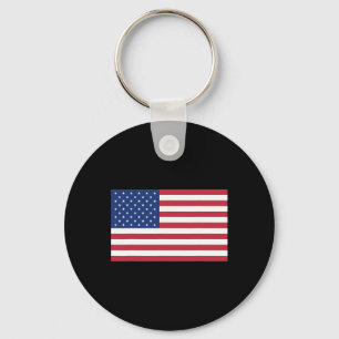Navy Blue Amerikaanse Vlag T-shirt - Eenvoudig Sleutelhanger