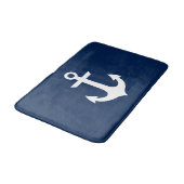 Navy Blue Anchor Badmat (Gekanteld)