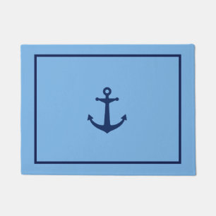 Navy Blue Anchor Deurmat