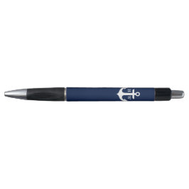 Navy Blue Anchor Monogrammed Pen