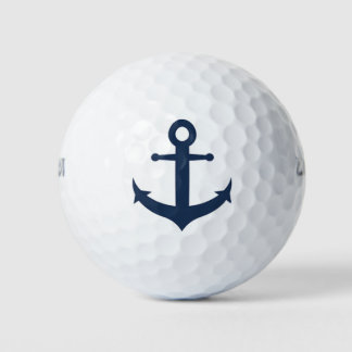 Navy Blue Anchor Nautical Golf Balls Golfballen