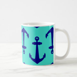 Navy Blue Anchor op het kustdek van Turquoise Koffiemok
