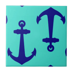 Navy Blue Anchor op het kustdek van Turquoise Tegeltje