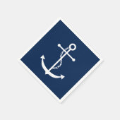 Navy Blue Anchor Servetten (Hoek)