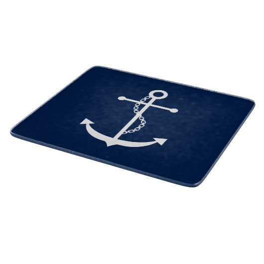 Navy Blue Anchor Snijplank (Hoek)