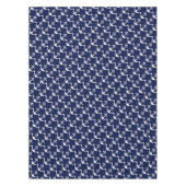 Navy Blue Anchor W/Rope op wit Tafelkleed (Voorkant)