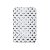 Navy Blue Anchors Pattern Badmat (Voorkant Verticaal)