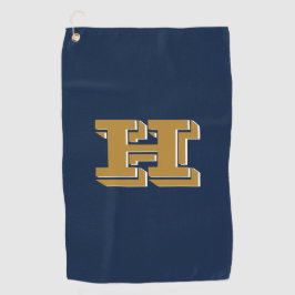 Navy Blue and Gold College Colors Golf Towel Golfhanddoek