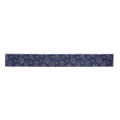 Navy Blue and Gold Elegant Christmas Trees Lint (Voorkant)