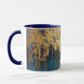 Navy Blue and Gold Modern Boho Custom Logo Mug Mok (Links)