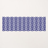 Navy blue and white diamond pattern yogamat (Achterkant (horizontaal))