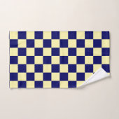 Navy Blue and Yellow Checkerboard Pattern (Serviette à main)