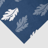 Navy Blue Antiek Leaves Pattern Tissuepapier (Detail)