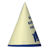 Navy Blue Armadillo gepersonaliseerd verjaardagsfe Feesthoedjes (Links)