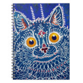 Navy Blue Artistic Cat unieke caleidoscoop Notitieboek (Voorkant)
