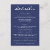 Navy Blue Aspen Tree Wedding Informatiekaartje (Voorkant)
