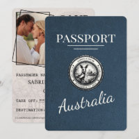 Navy Blue Australia Passport Bewaar de datum
