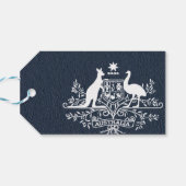 Navy Blue Australië trouwfoto Cadeaulabel (Achterkant Horizontaal)
