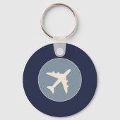Navy Blue Avion Keys van de piloot Sleutelhanger (Voorkant)