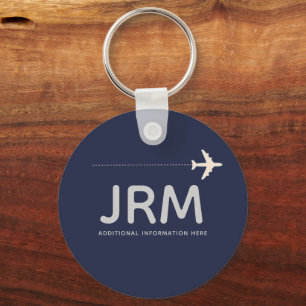 Navy Blue Avion Keys van de piloot Sleutelhanger