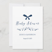 Navy Blue Baby Bow, die het beste schoenenspel van Kaart (Achterkant)