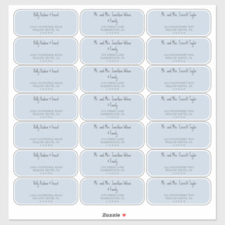 Navy-blue Baby shower Guest Adresetiketten Sticker