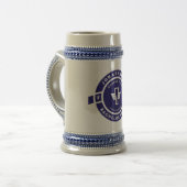 Navy Blue Bachelor Bierpul (Voorkant links)